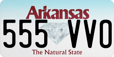 AR license plate 555VVO