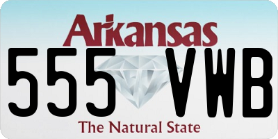AR license plate 555VWB