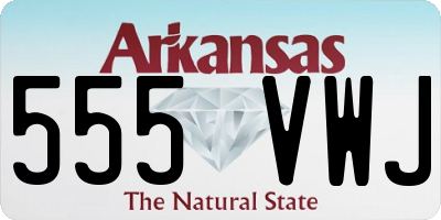 AR license plate 555VWJ