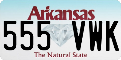 AR license plate 555VWK