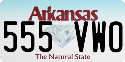 AR license plate 555VWO