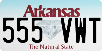 AR license plate 555VWT