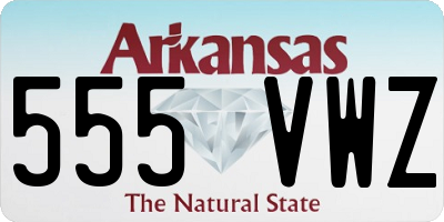 AR license plate 555VWZ