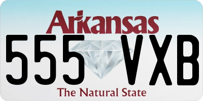 AR license plate 555VXB