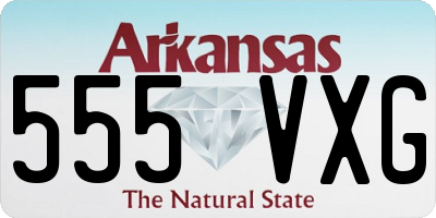 AR license plate 555VXG