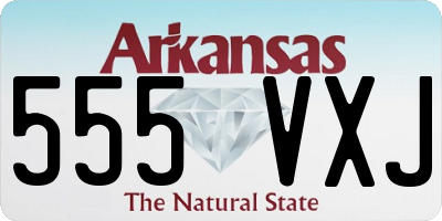 AR license plate 555VXJ