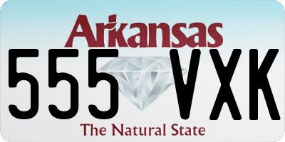 AR license plate 555VXK