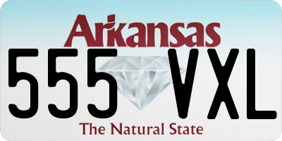 AR license plate 555VXL