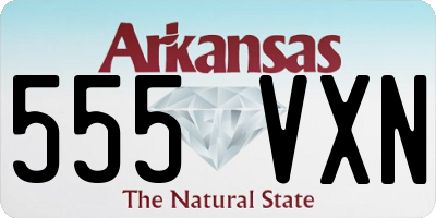 AR license plate 555VXN
