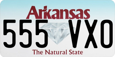AR license plate 555VXO