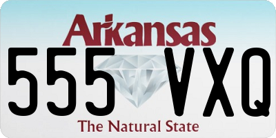 AR license plate 555VXQ