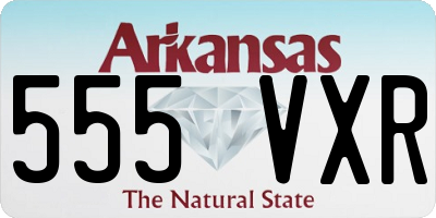 AR license plate 555VXR
