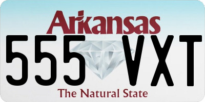 AR license plate 555VXT