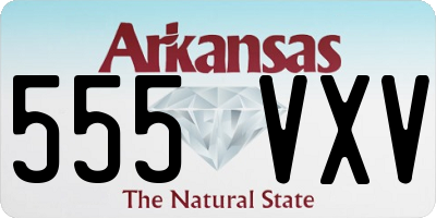 AR license plate 555VXV