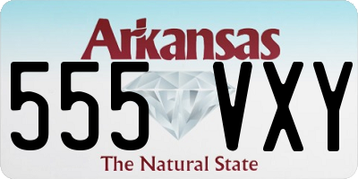 AR license plate 555VXY