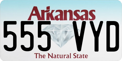 AR license plate 555VYD