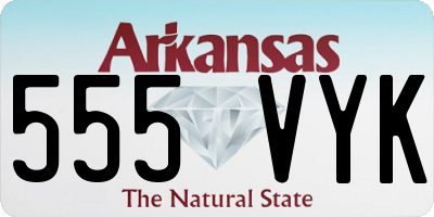 AR license plate 555VYK