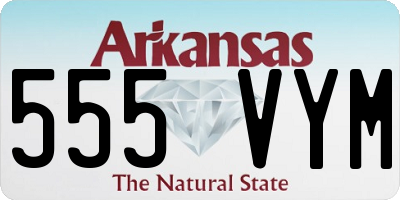 AR license plate 555VYM