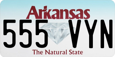 AR license plate 555VYN
