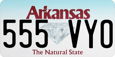 AR license plate 555VYO