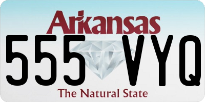 AR license plate 555VYQ