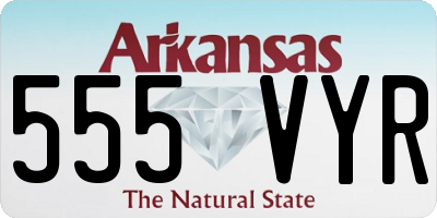 AR license plate 555VYR