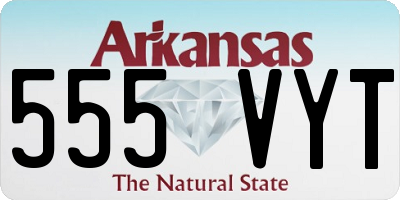AR license plate 555VYT