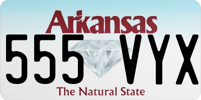 AR license plate 555VYX