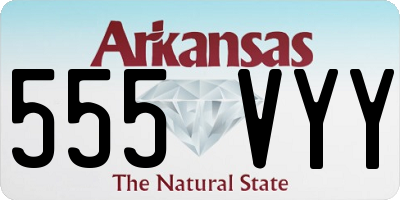 AR license plate 555VYY