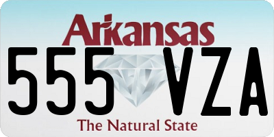 AR license plate 555VZA