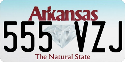 AR license plate 555VZJ