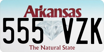 AR license plate 555VZK