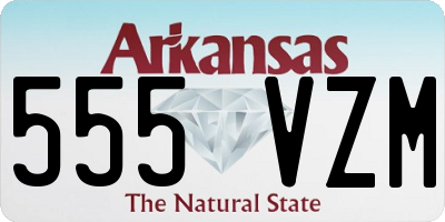 AR license plate 555VZM
