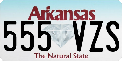 AR license plate 555VZS