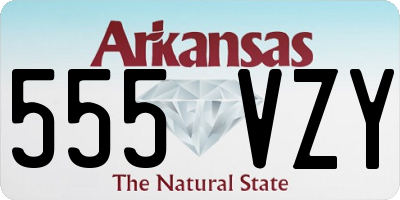 AR license plate 555VZY