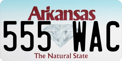AR license plate 555WAC