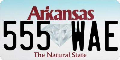 AR license plate 555WAE