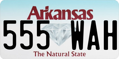 AR license plate 555WAH