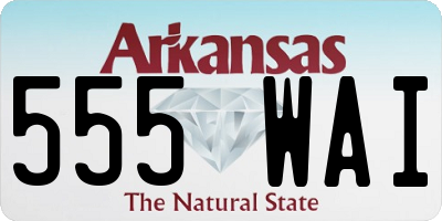 AR license plate 555WAI