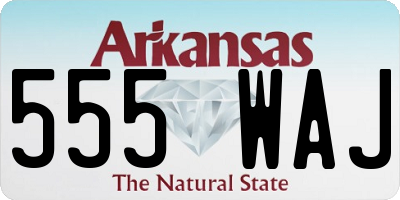 AR license plate 555WAJ