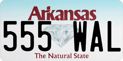 AR license plate 555WAL