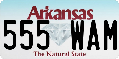AR license plate 555WAM