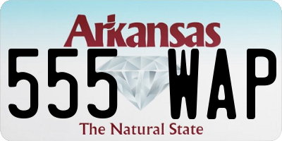 AR license plate 555WAP