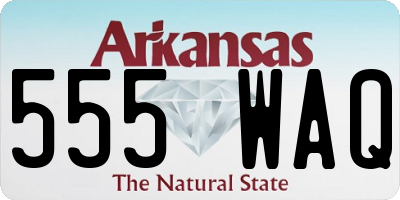 AR license plate 555WAQ