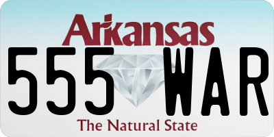 AR license plate 555WAR