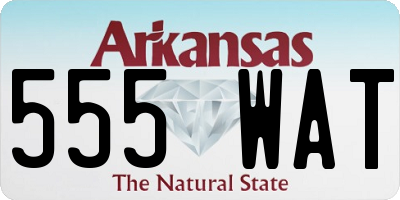 AR license plate 555WAT