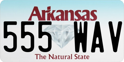 AR license plate 555WAV