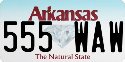 AR license plate 555WAW