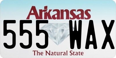 AR license plate 555WAX