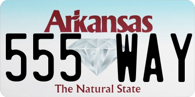 AR license plate 555WAY